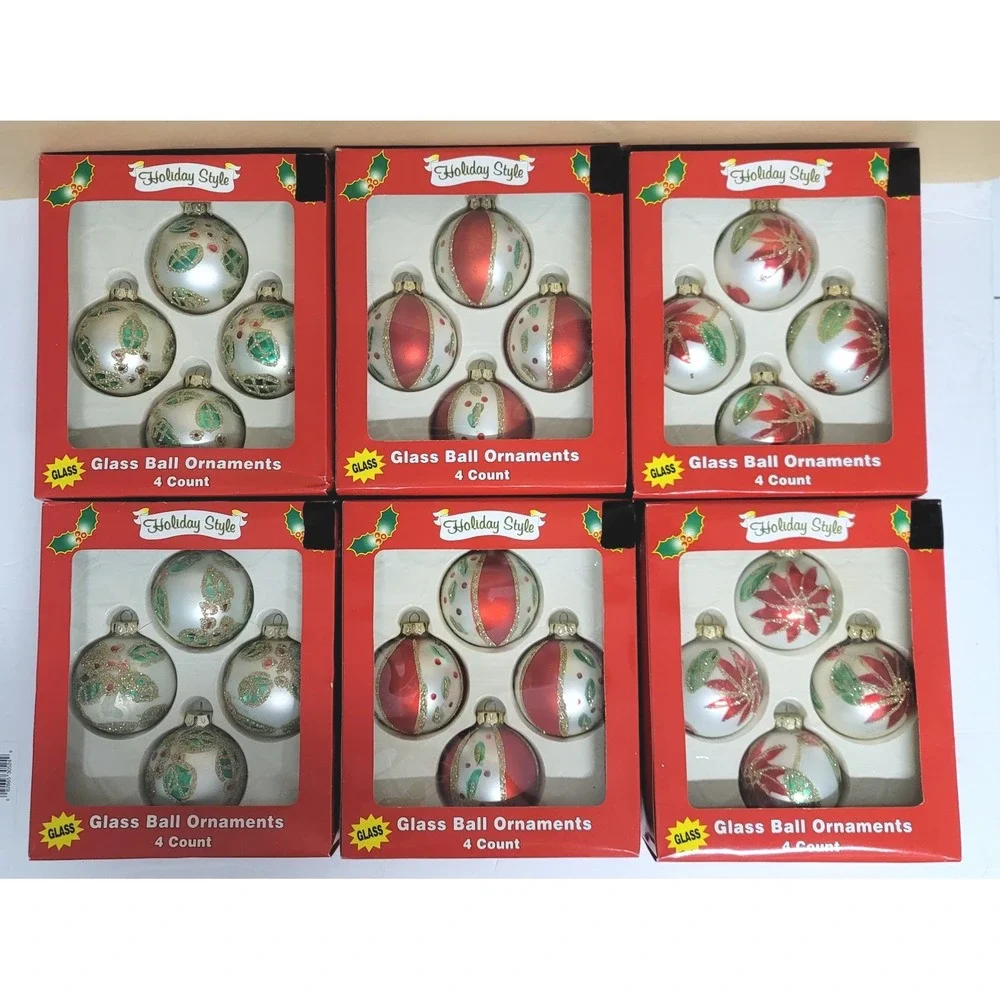 Holiday Style 24pc Glass Ball Ornaments 3